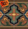 Presidio deco satin-Brown(4 Tile repeat) 12x12” 