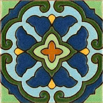 A geometric pattern created to compliment the tiles found on Catalina Island.