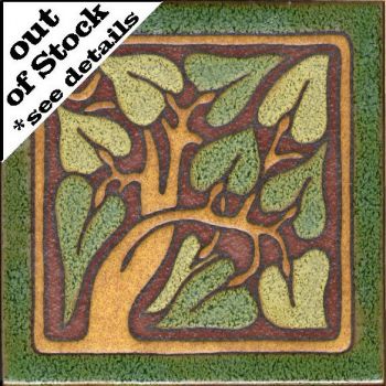 6x6” AC Tree Left deco satin-A&C tile