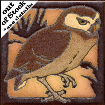 6x6” Critter Owl left deco satin-Classic tile