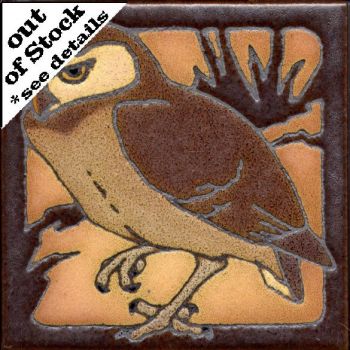 6x6” Critter Owl right deco satin-Classic tile