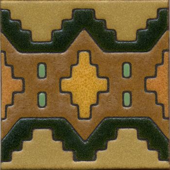 Plains Deco matt-Gold 6x6" tile pattern