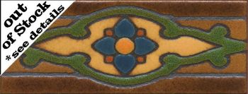 2.3x6” Shiraz Liner deco satin-Brown tile pattern