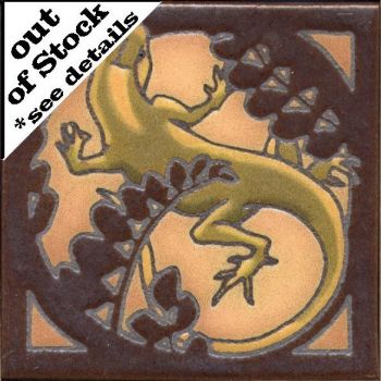 6x6” Critter Lizard right deco satin-Classic