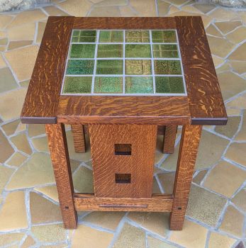 Tessares Table with Handmade Quartersawn Oak Base