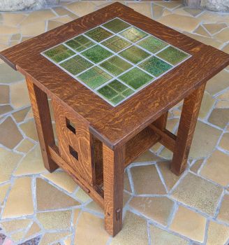 Tessares Table with Handmade Quartersawn Oak Base