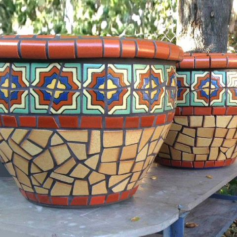 Belveder Mosaic Planters
