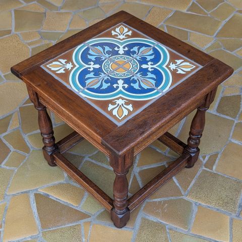 Fallon Table with vintage wooden base
