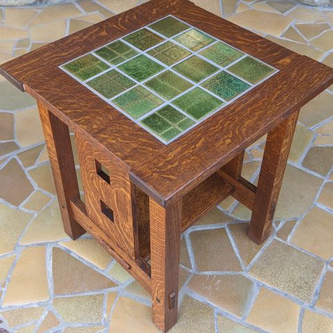 Tessares Table with Handmade Quartersawn Oak Base