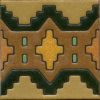 Plains Deco matt-Gold 6x6" tile pattern