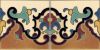 Trumpet  deco satin-Burgundy (2 Tile Repeat) 6x12” tile pattern