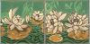 Lily Pond deco gloss-LtGreen (2 Tile Repeat) 6x12” tile pattern